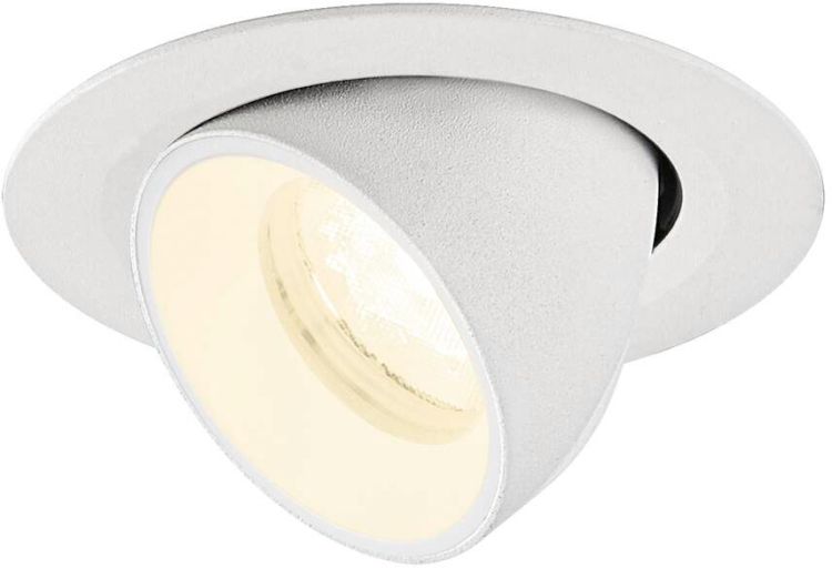SLV NUMINOS® GIMBLE XS, Deckeneinbauleuchte, 4000 K, 40°, IP20, rund, weiß