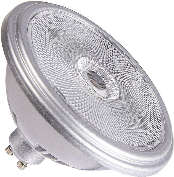 SLV QPAR111 GU10, LED Leuchtmittel silber 12,5W 2700K CRI90 60°