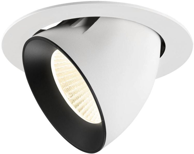 SLV NUMINOS® GIMBLE XL, Deckeneinbauleuchte weiß/schwarz 4000 K 40°