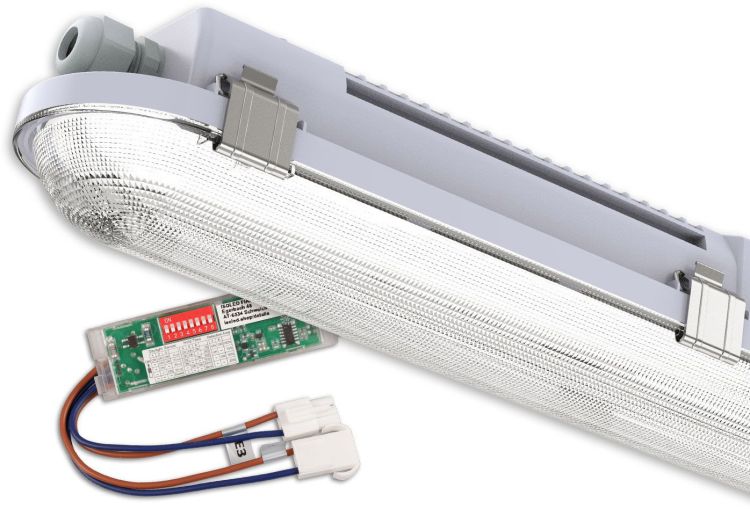 ISOLED LED Wannenleuchte HEQ, 120cm, IP65, HF-Sensor, 25-40W, 160lm/W, 3000|3500|4000K, CRI80