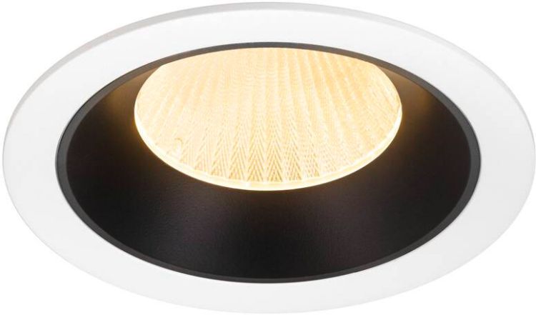 SLV NUMINOS® XL, Deckeneinbauleuchte weiß/schwarz 3000 K 20°
